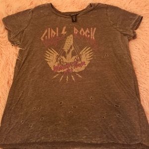 Torrid Girls Rock Destructed Tshirt size 3x